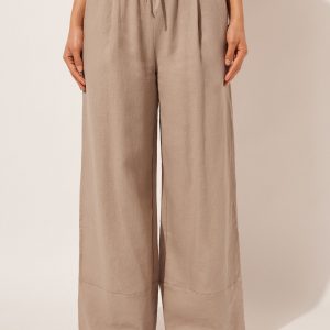 Linen and Viscose Palazzo Pants