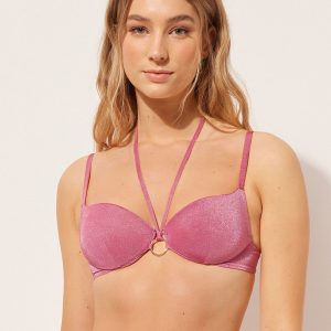 Graduated Padded Push-Up Swimsuit Top Golden Gleam