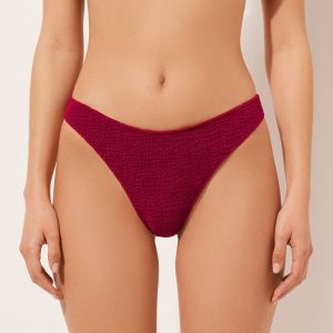 Brazilian Swimsuit Bottoms Crinkle Waves