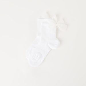 Girls’ Bow Trim Short Socks