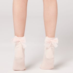 Girls’ Bow Trim Short Socks