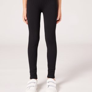 Girls’ Ribbed Leggings