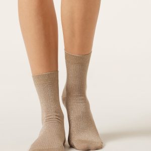 Ribbed Glitter Socks