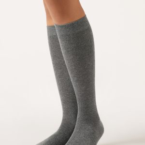 Glitter Long Socks with Cashmere