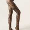 Floral Fishnet Tights